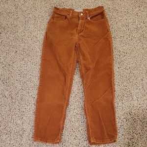 Everlane Corduroy Orange Crop Pants Sz 27